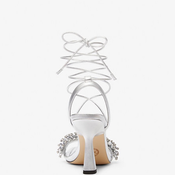 MICHAEL MICHAEL KORS Lucia Embellished Metallic Leather Sandal - Picture 6 of 13